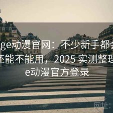 关于age动漫官网：不少新手都会遇到现在还能不能用，2025 实测整理，age动漫官方登录