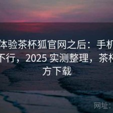 实际体验茶杯狐官网之后：手机端体验行不行，2025 实测整理，茶杯狐官方下载