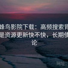 关于蜂鸟影院下载：高频搜索背后的原因是资源更新快不快，长期使用结论