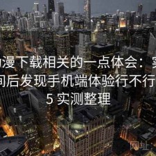 age动漫下载相关的一点体会：实测一段时间后发现手机端体验行不行，2025 实测整理