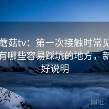 关于蘑菇tv：第一次接触时常见的问题是有哪些容易踩坑的地方，新手友好说明