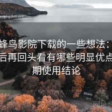 围绕蜂鸟影院下载的一些想法：实际使用后再回头看有哪些明显优点，长期使用结论