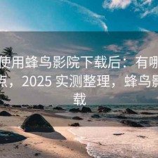 实际使用蜂鸟影院下载后：有哪些明显优点，2025 实测整理，蜂鸟影音下载