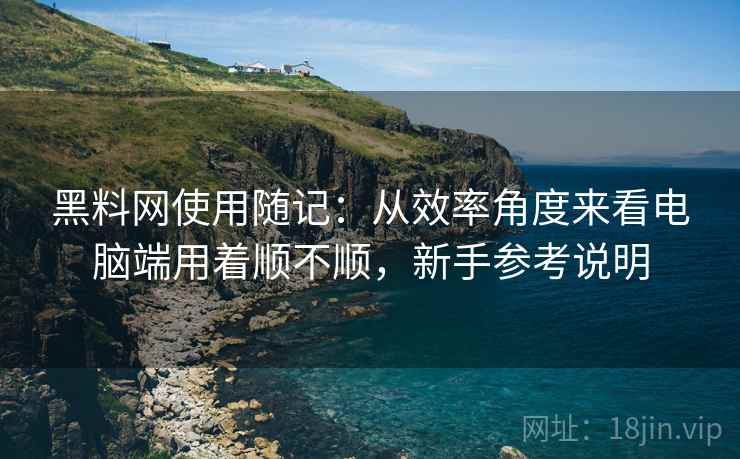 黑料网使用随记：从效率角度来看电脑端用着顺不顺，新手参考说明  第2张