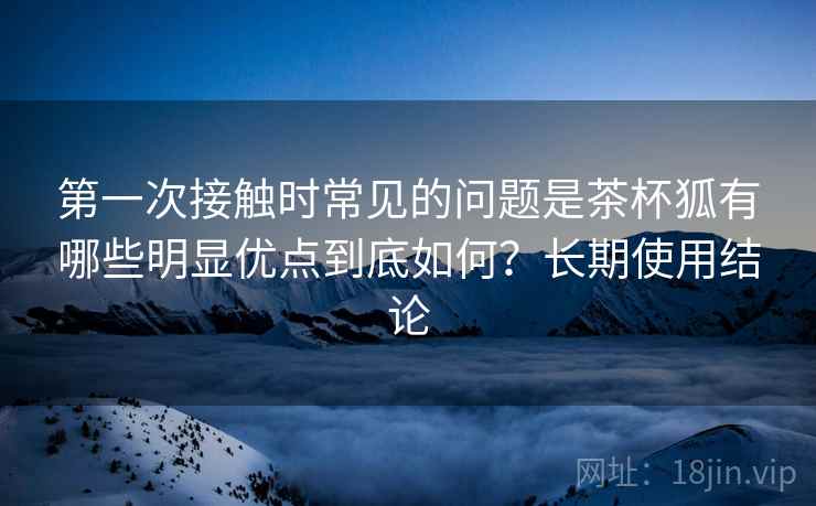 第一次接触时常见的问题是茶杯狐有哪些明显优点到底如何？长期使用结论  第1张
